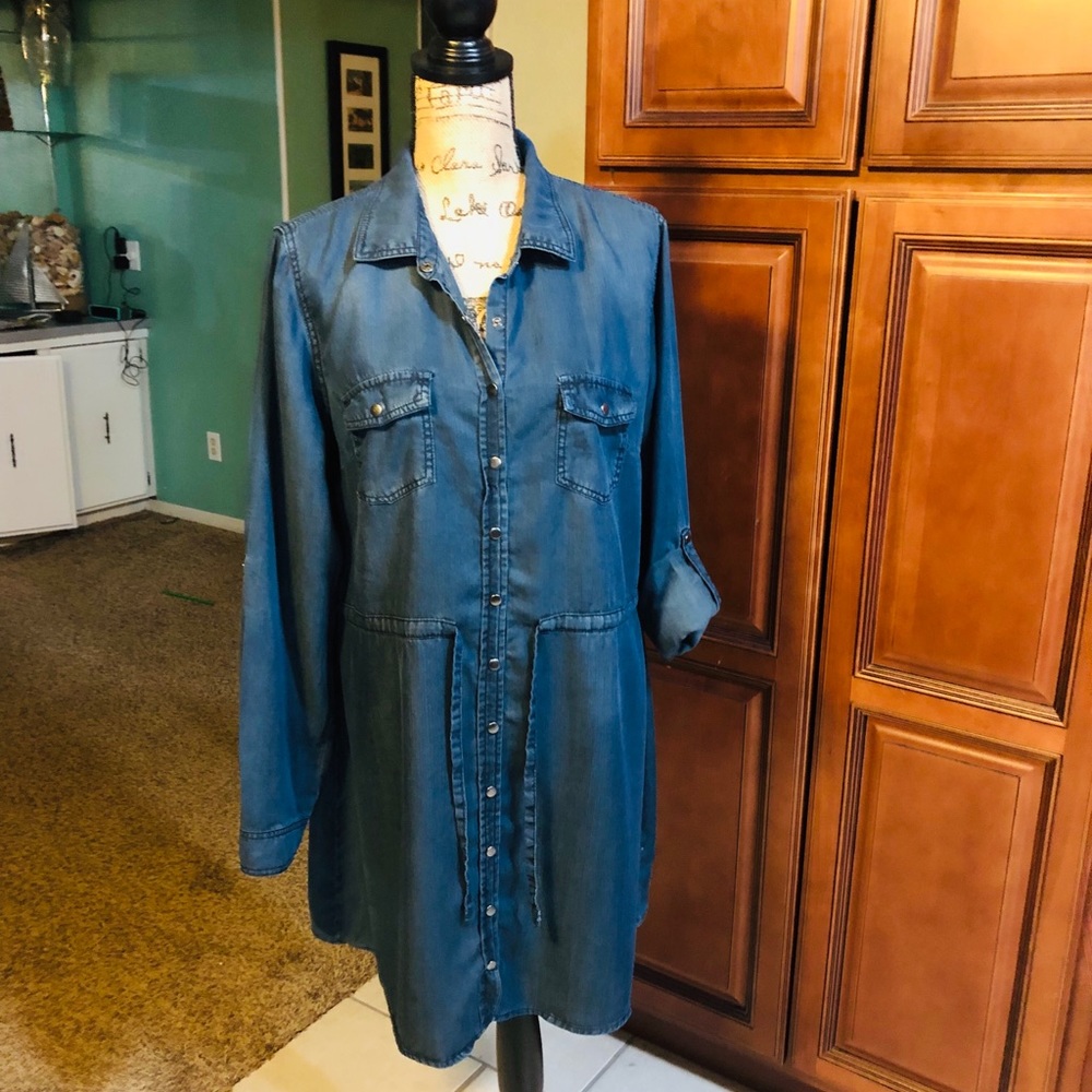 Indigo Blue denim dress, Maurice’s XL